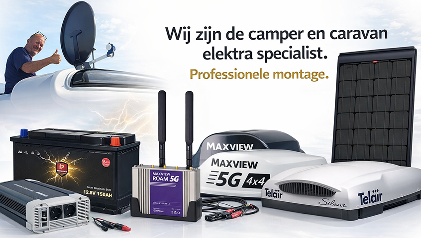 Energie - Airco - Internet - camper en caravan