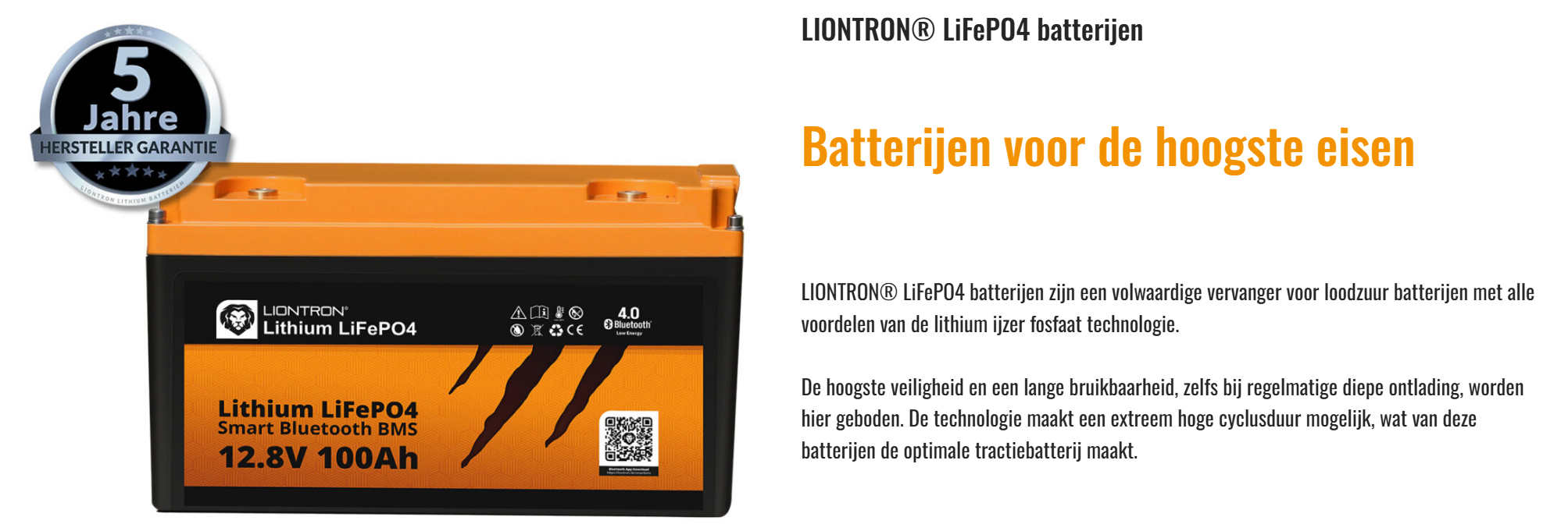 Liontron LiFePO4 Lithium accu's