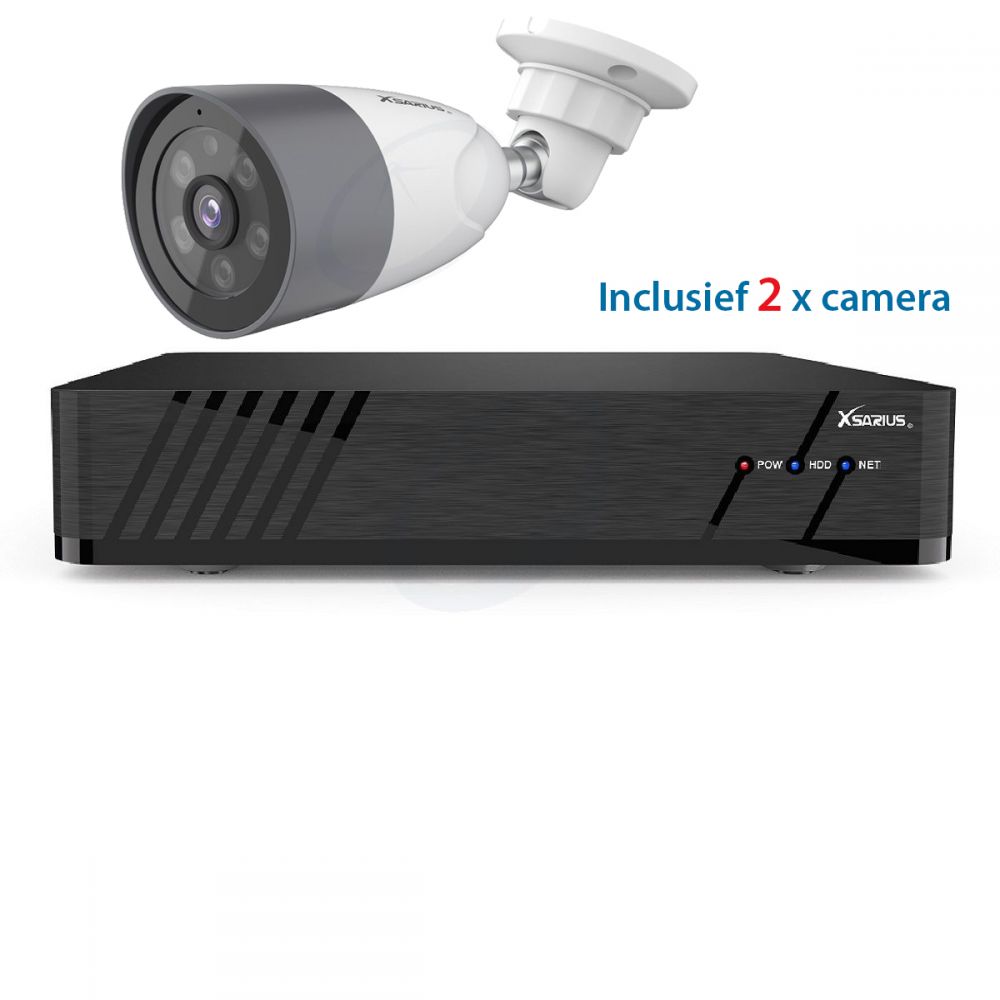 Onmogelijk achter Redelijk Xsarius XSR-2 Beveiligingscamera Set 2 cam POE | Ziezotec.nl