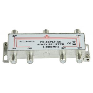 6-weg TV F-splitter