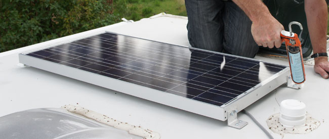 zonnepanelen voor camper of boot montage